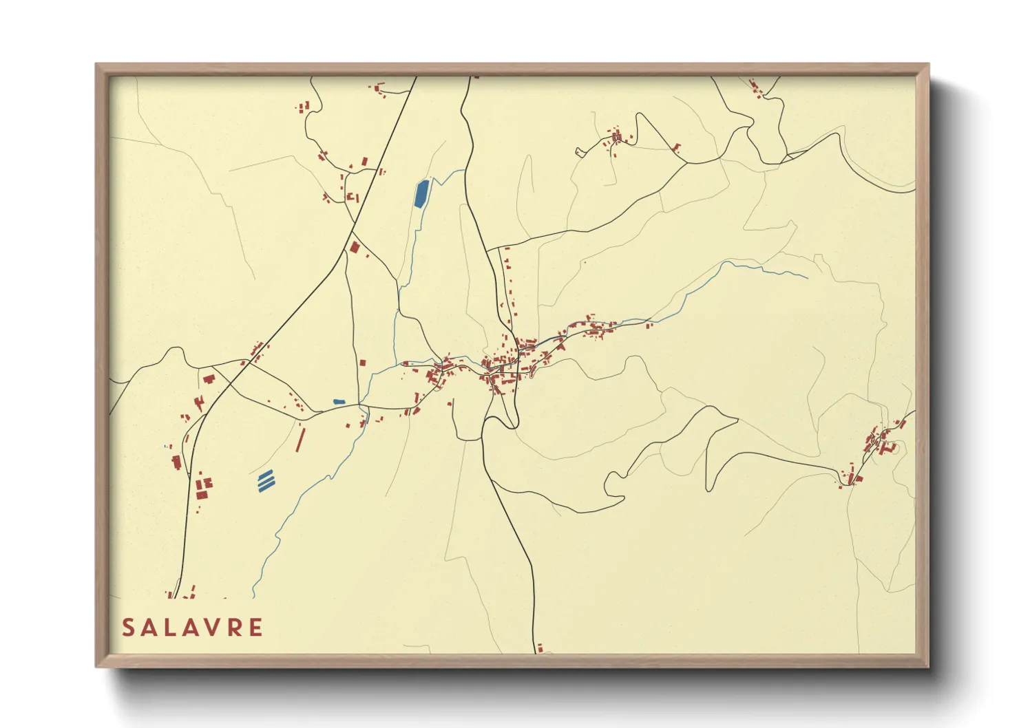 Une affiche de carte sur Salavre