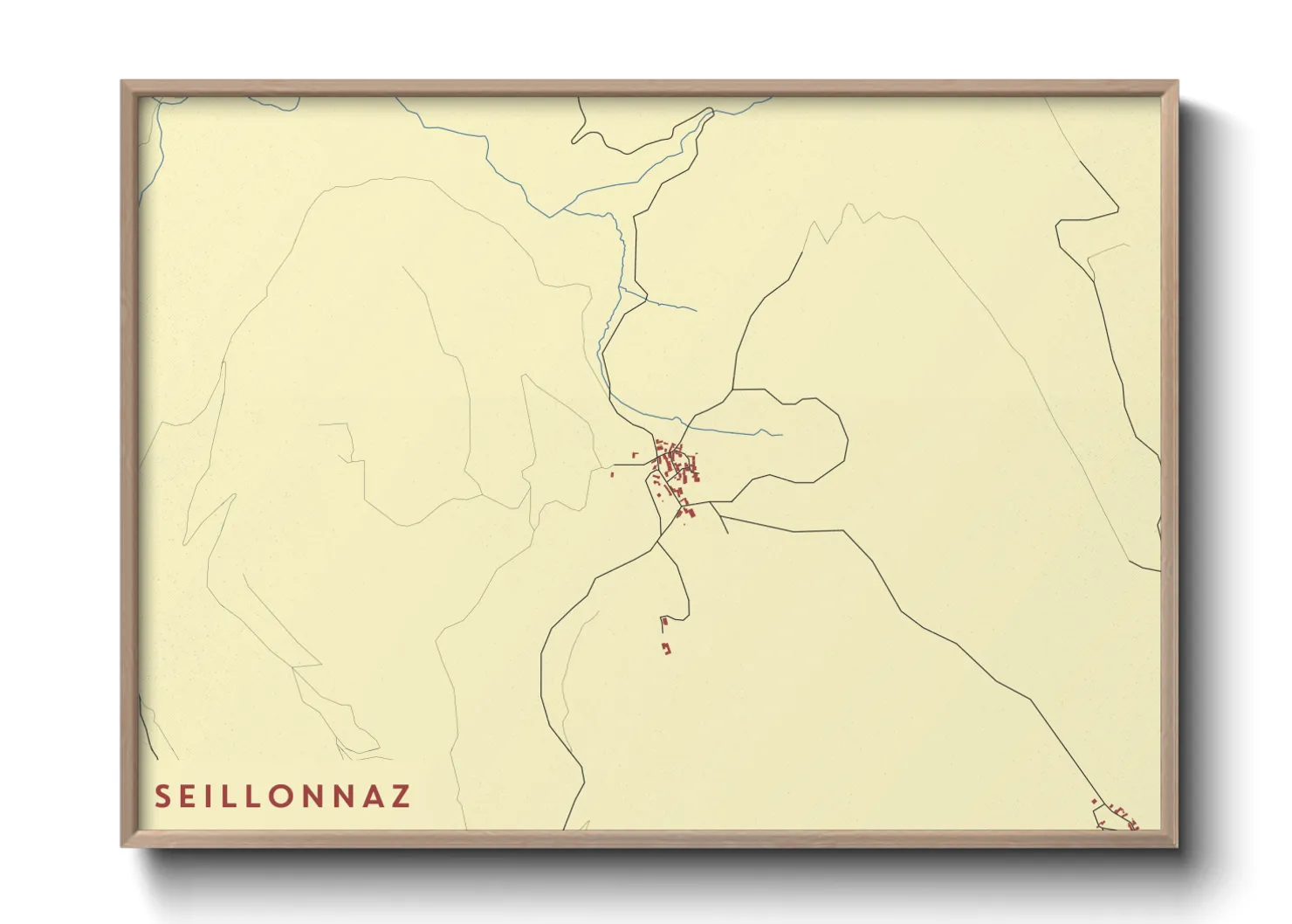 Une affiche de carte sur Seillonnaz