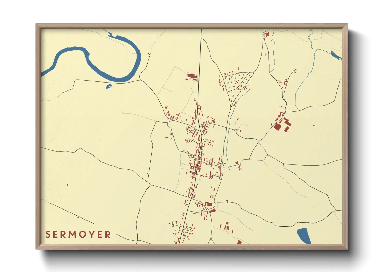 Une affiche de carte sur Sermoyer