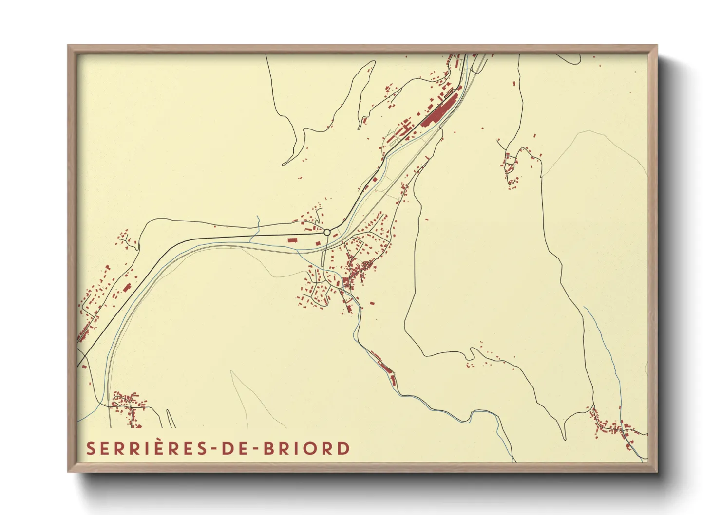 Une affiche de carte sur Serrières-de-Briord