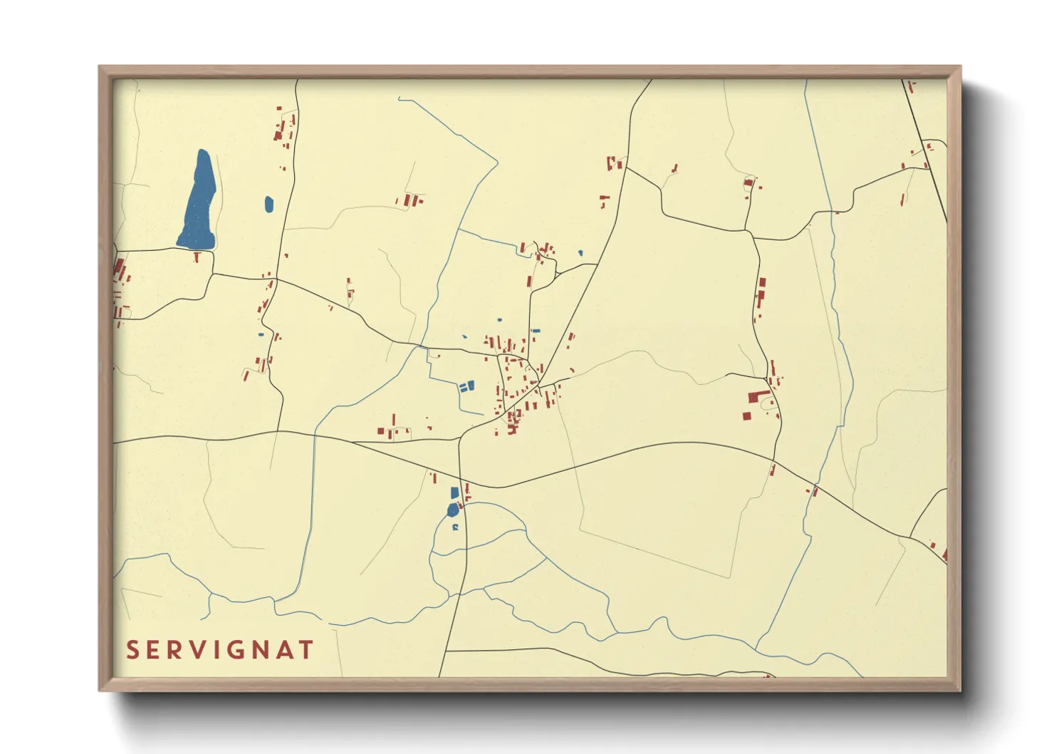 Une affiche de carte sur Servignat