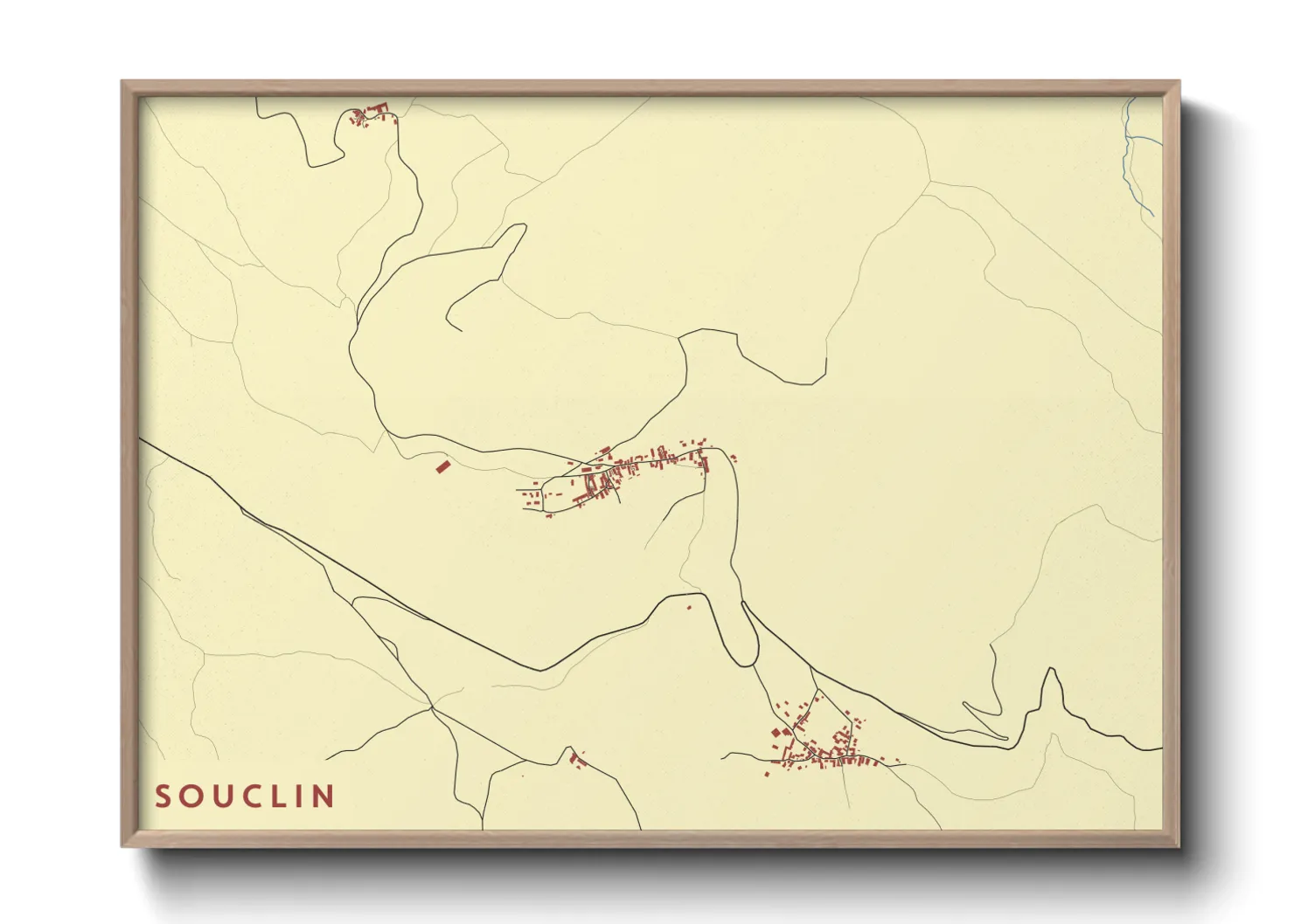 Une affiche de carte sur Souclin