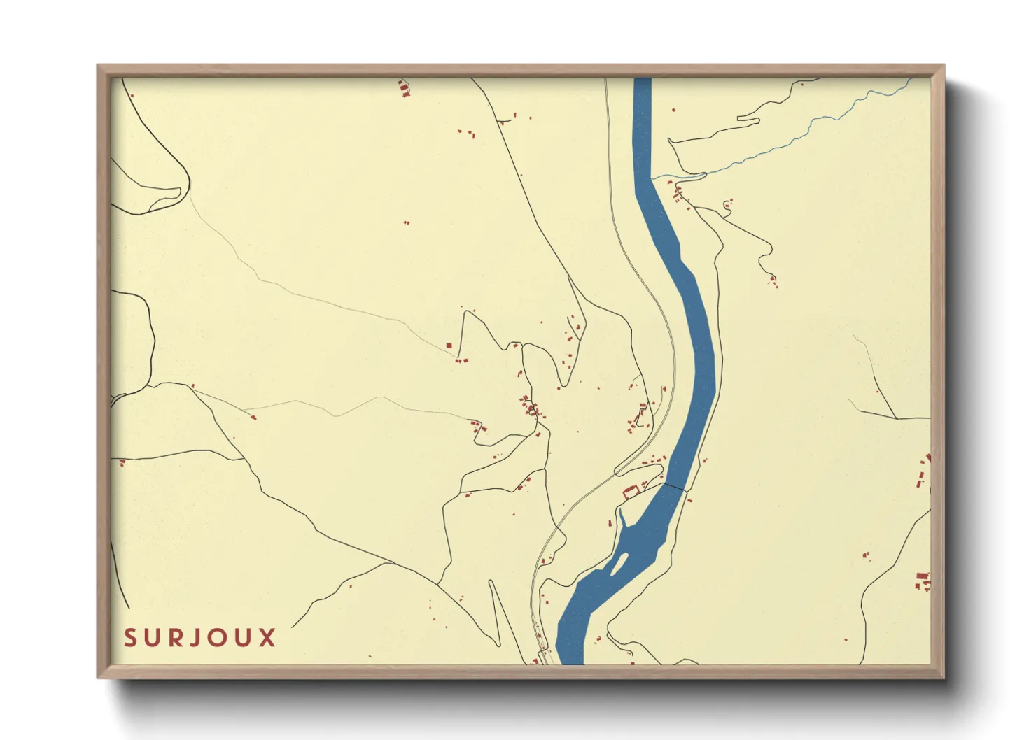 Une affiche de carte sur Surjoux
