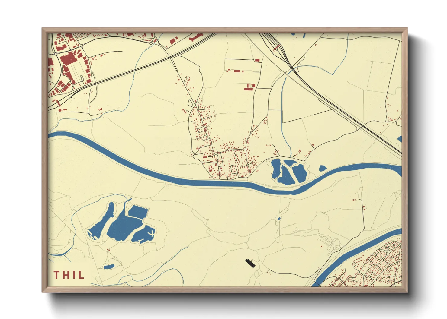 Une affiche de carte sur Thil