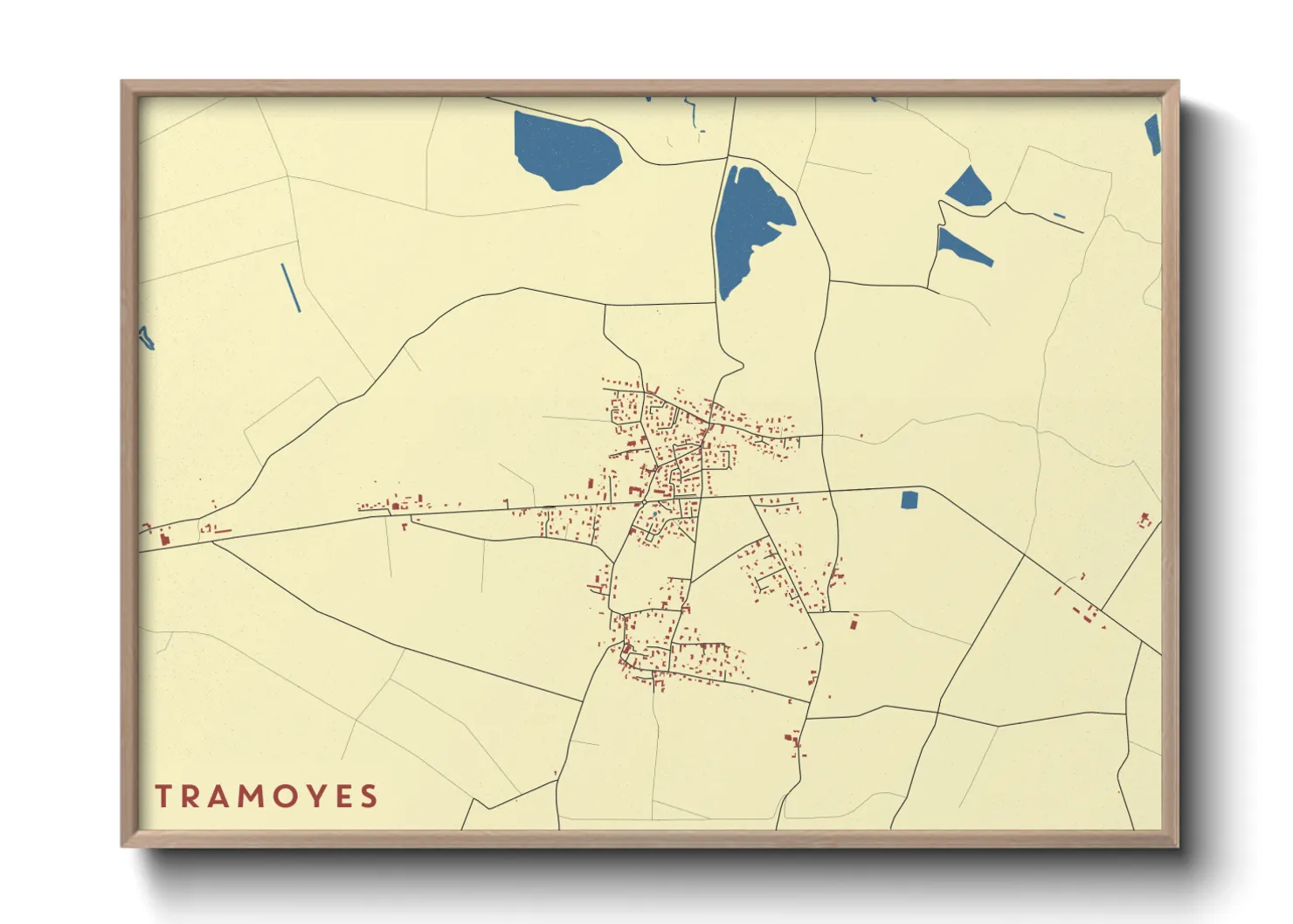 Une affiche de carte sur Tramoyes
