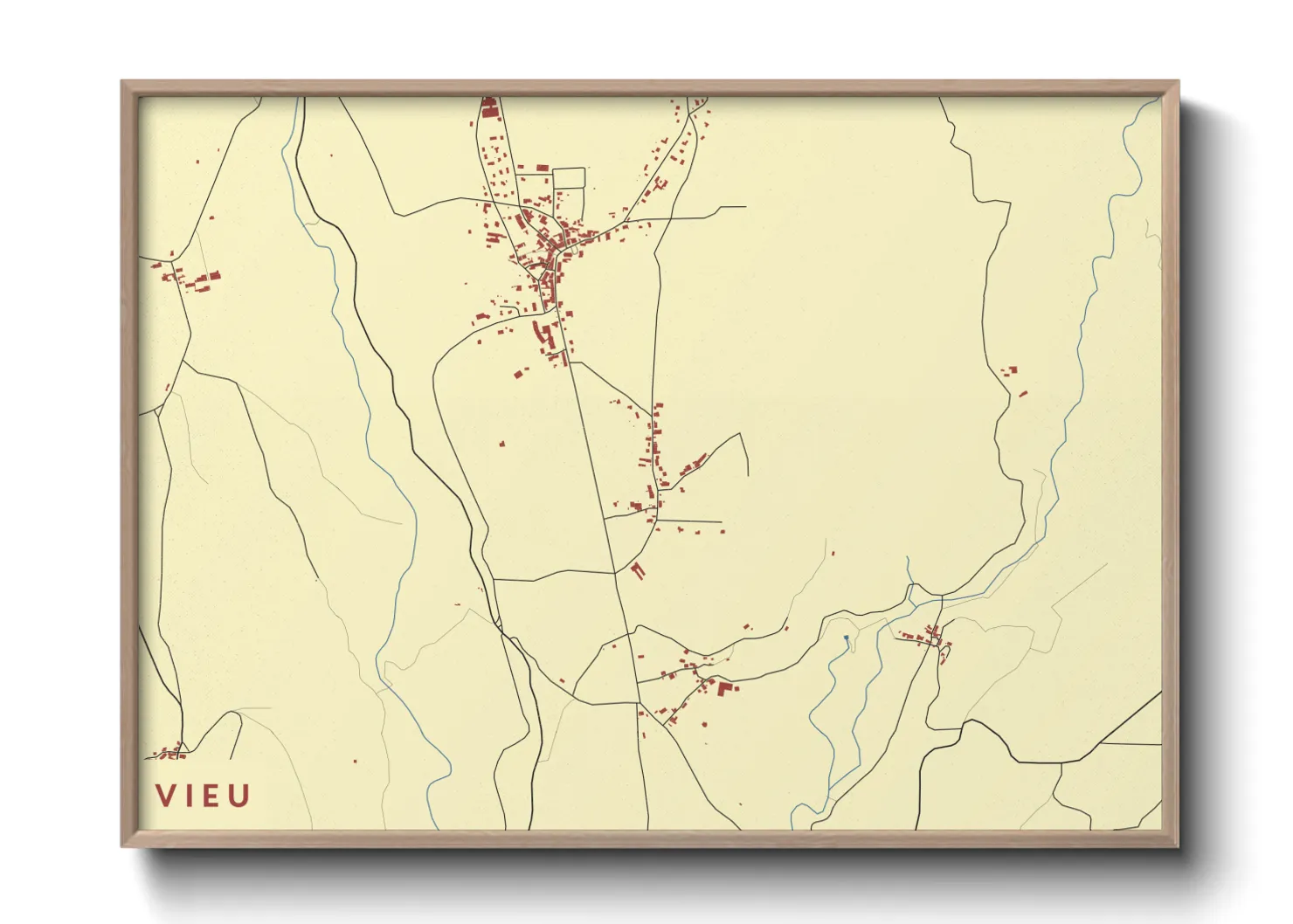 Une affiche de carte sur Vieu