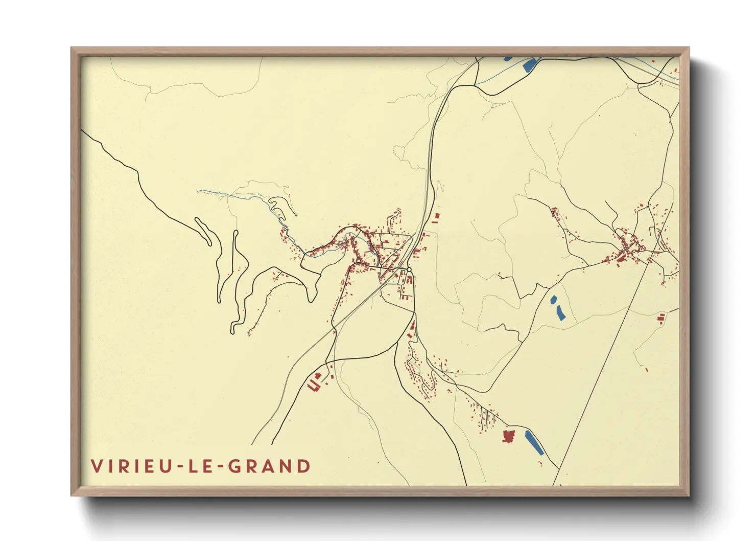 Une affiche de carte sur Virieu-le-Grand