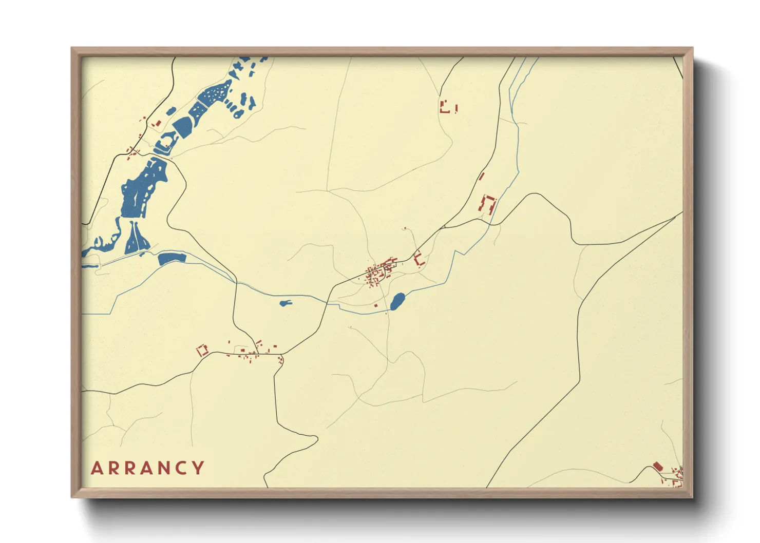 Une affiche de carte sur Arrancy