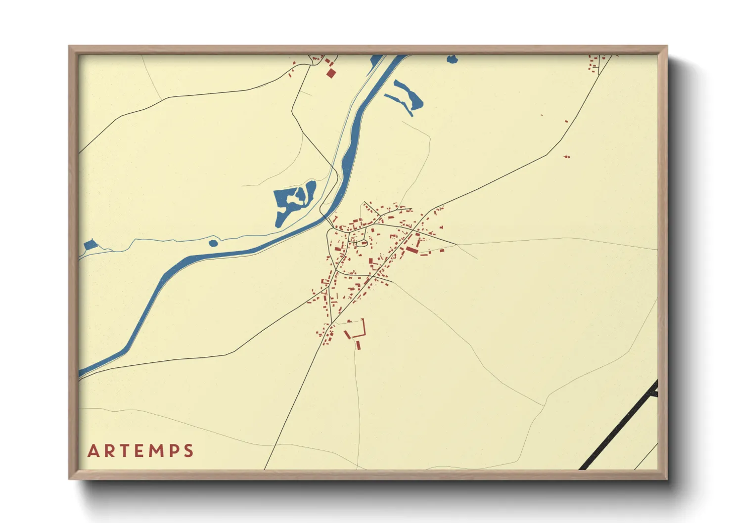 Une affiche de carte sur Artemps