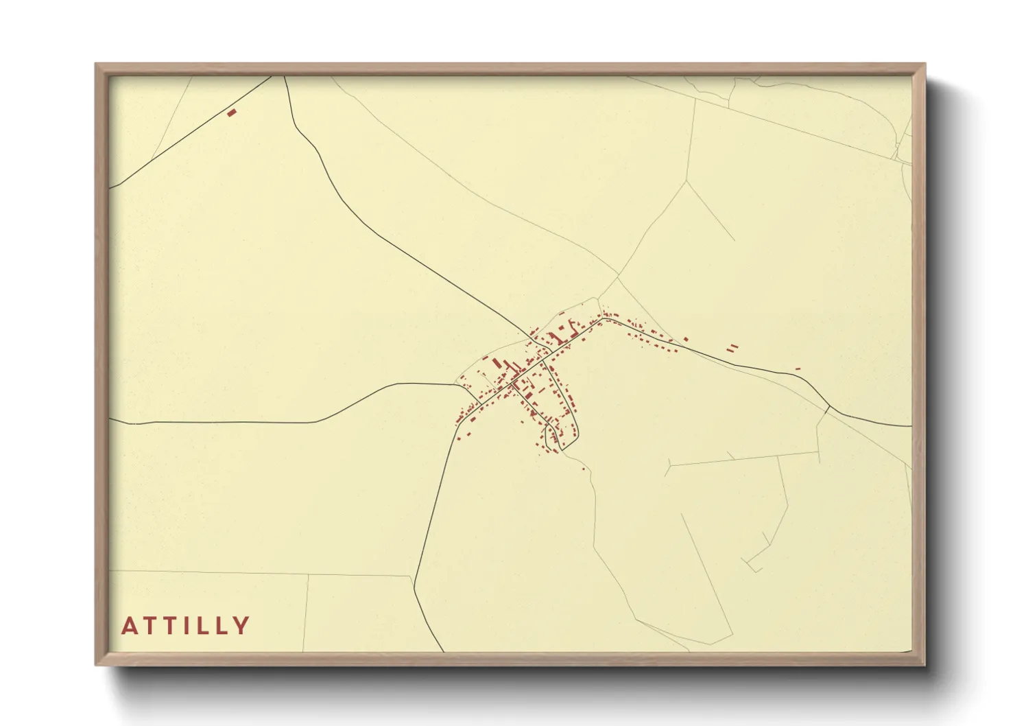 Une affiche de carte sur Attilly