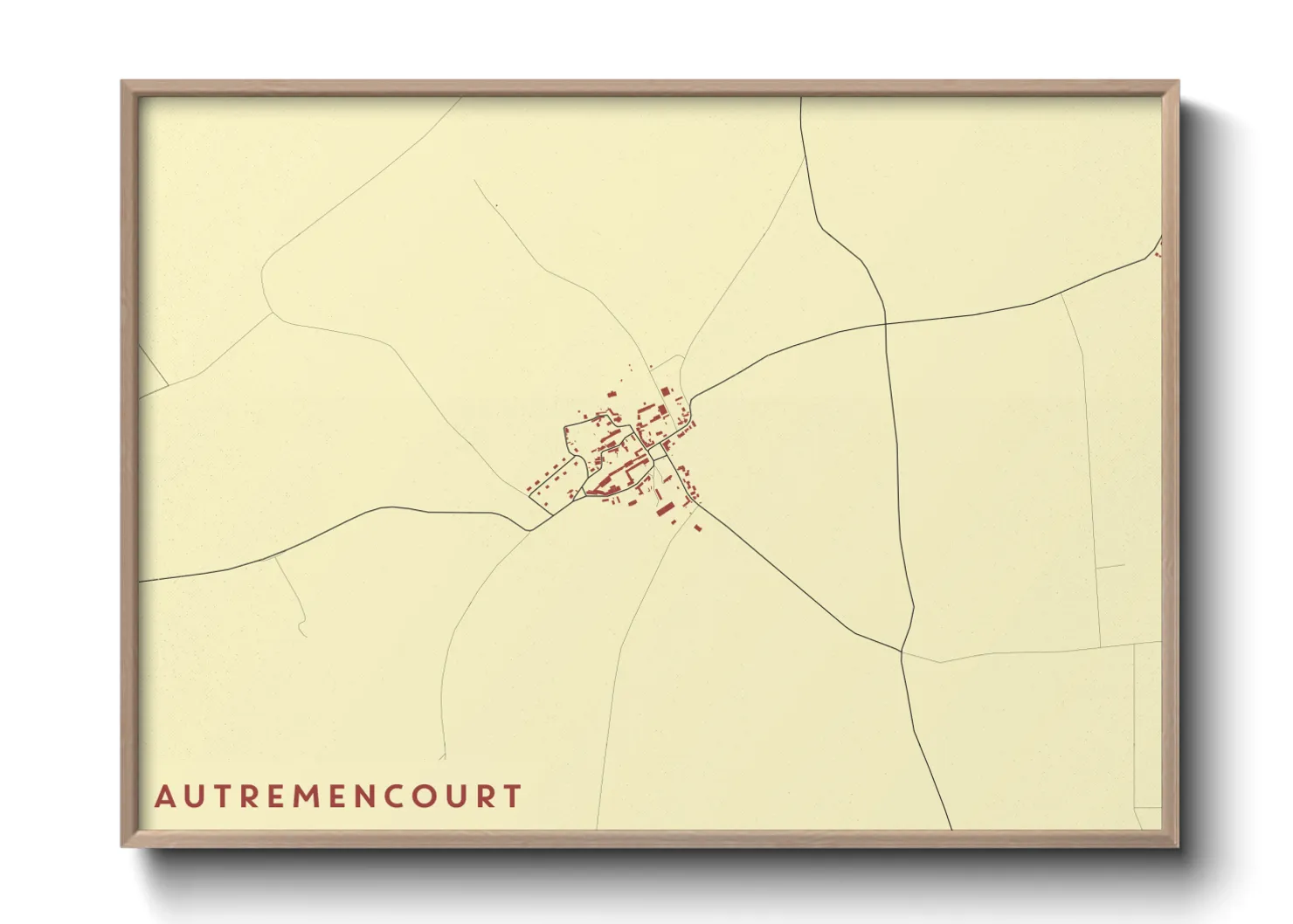Une affiche de carte sur Autremencourt