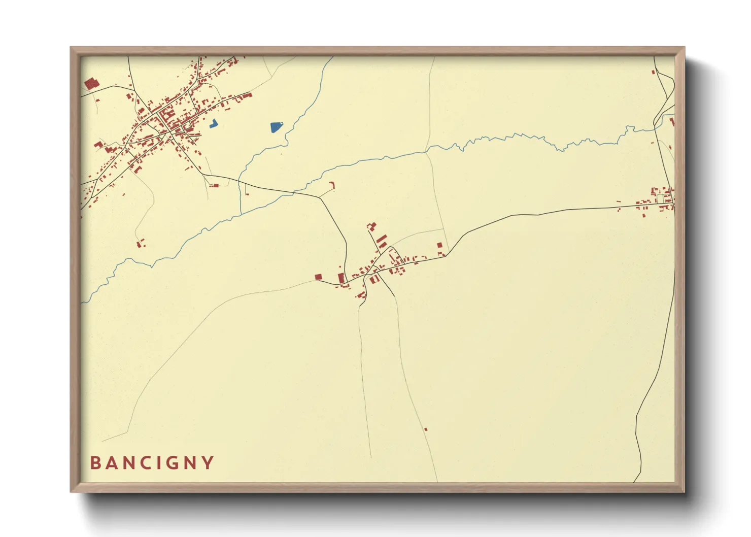 Une affiche de carte sur Bancigny