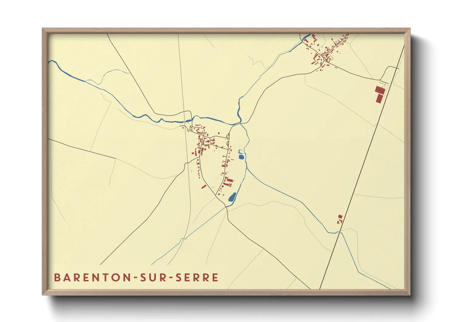 Une affiche de carte sur Barenton-sur-Serre