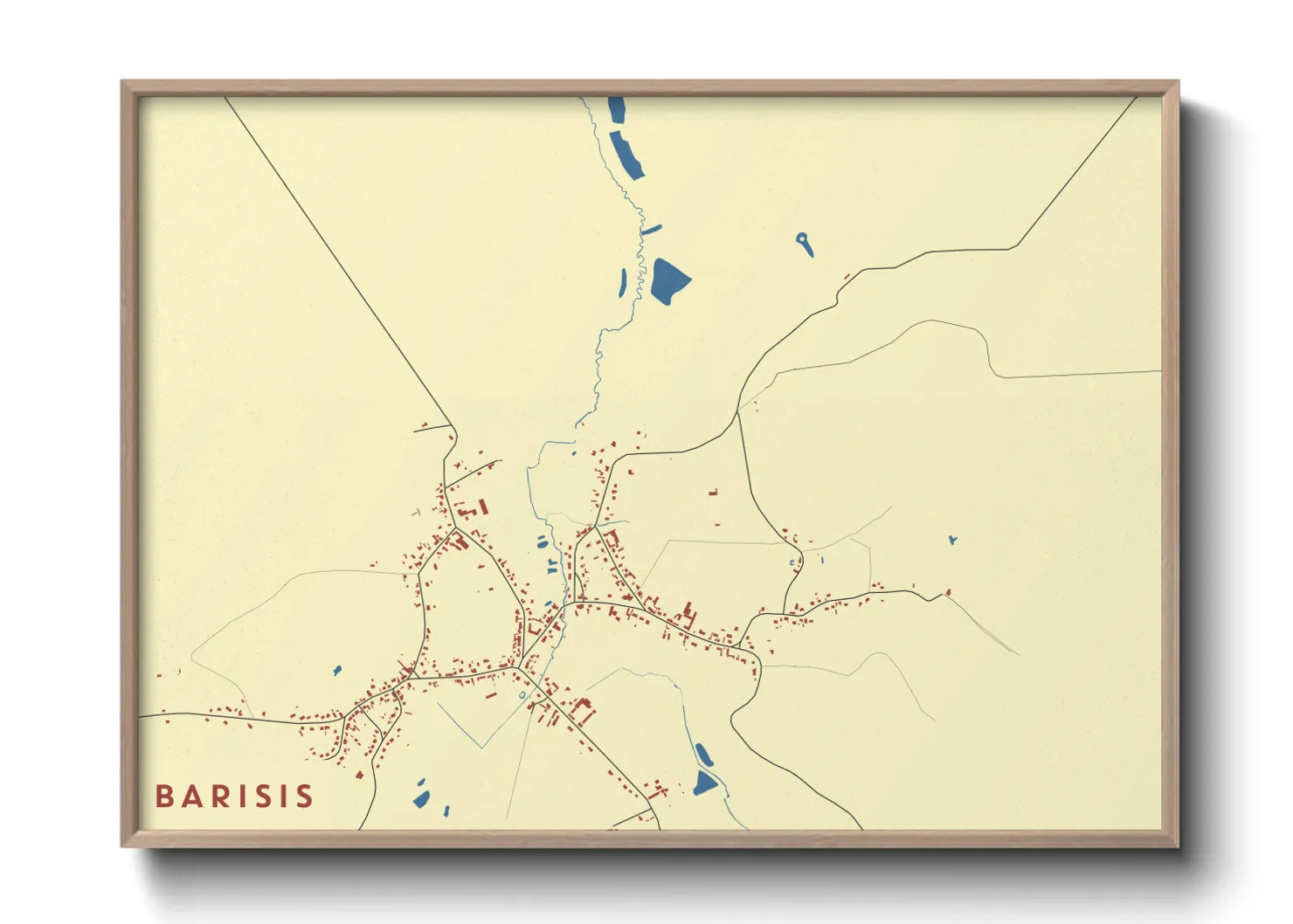 Une affiche de carte sur Barisis