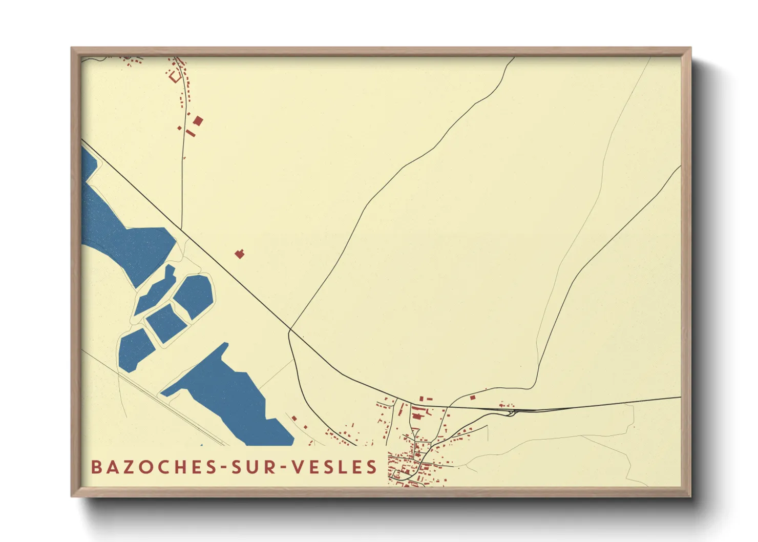 Une affiche de carte sur Bazoches-sur-Vesles