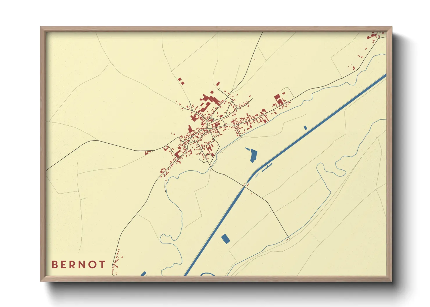 Une affiche de carte sur Bernot