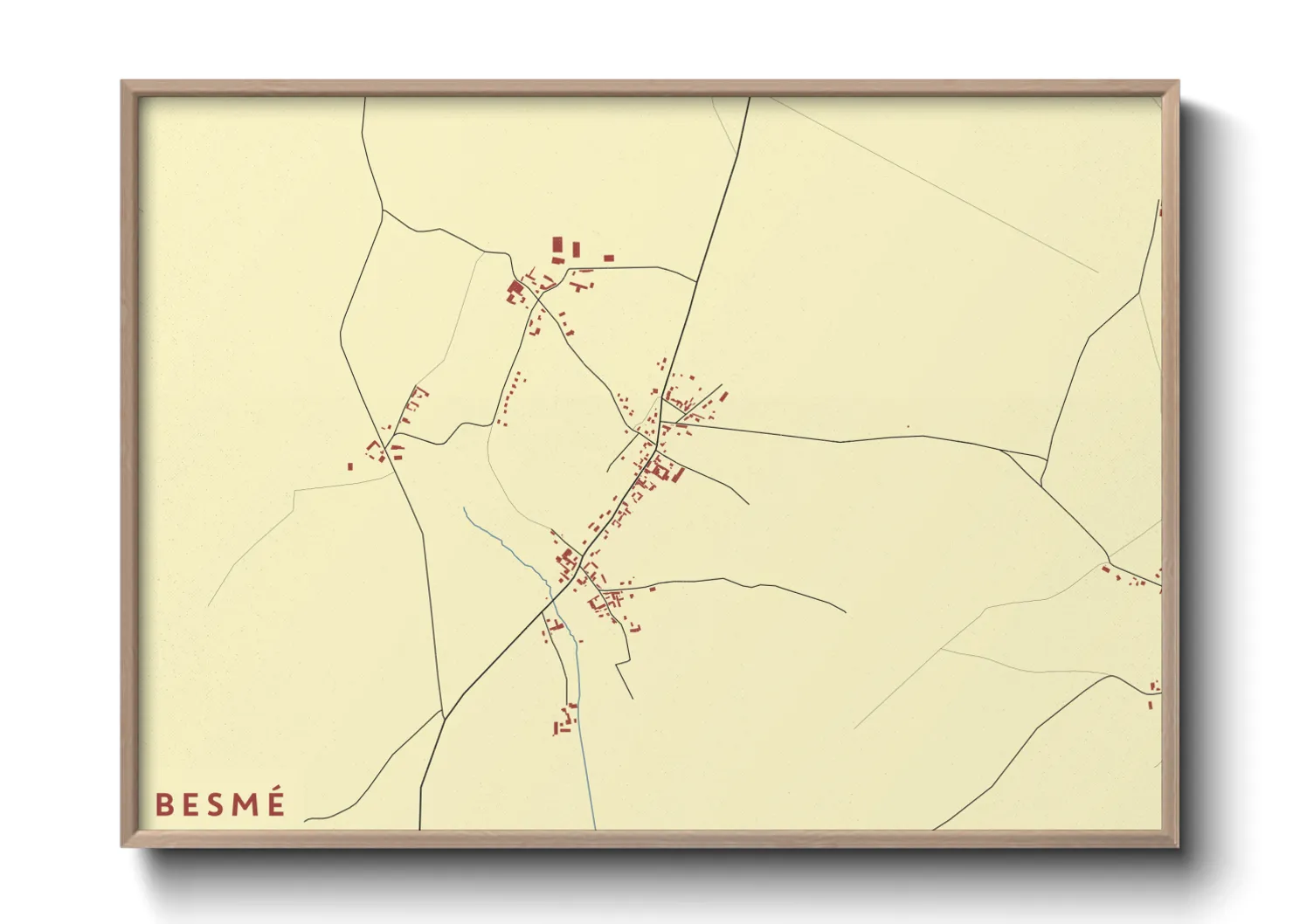 Une affiche de carte sur Besmé