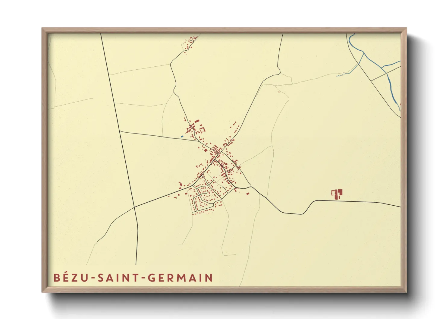 Une affiche de carte sur Bézu-Saint-Germain