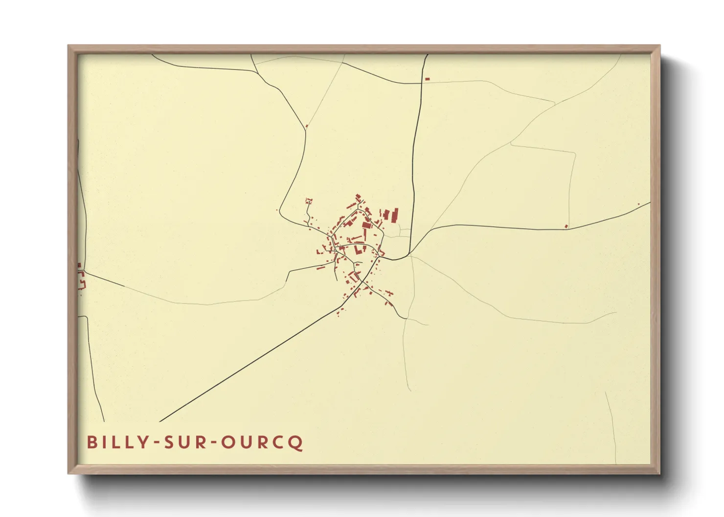 Une affiche de carte sur Billy-sur-Ourcq