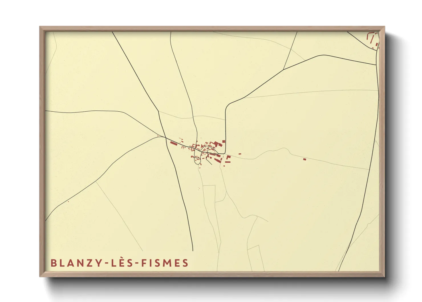 Une affiche de carte sur Blanzy-lès-Fismes