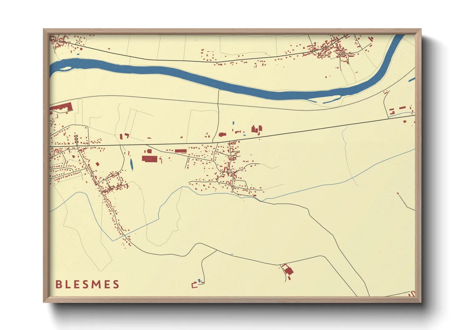 Une affiche de carte sur Blesmes