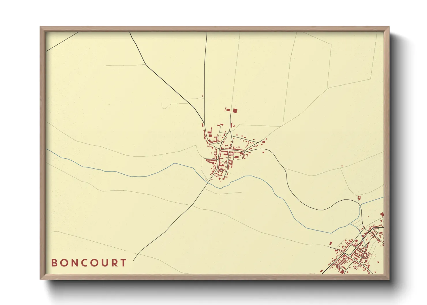 Une affiche de carte sur Boncourt