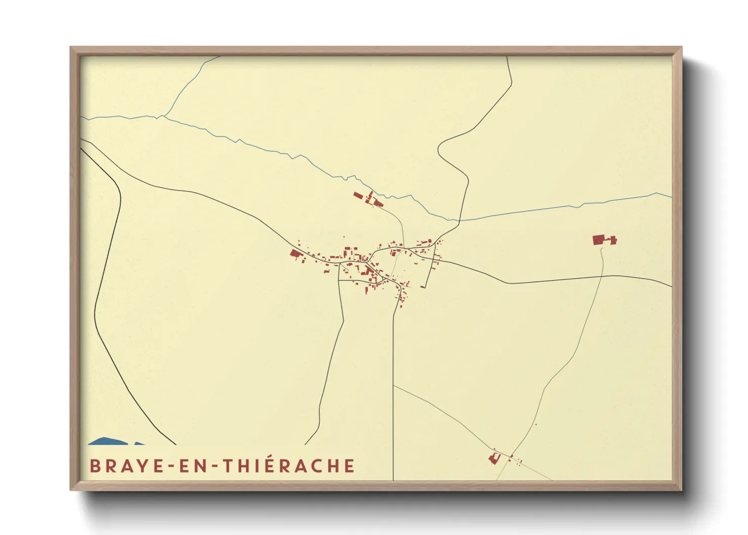 Une affiche de carte sur Braye-en-Thiérache