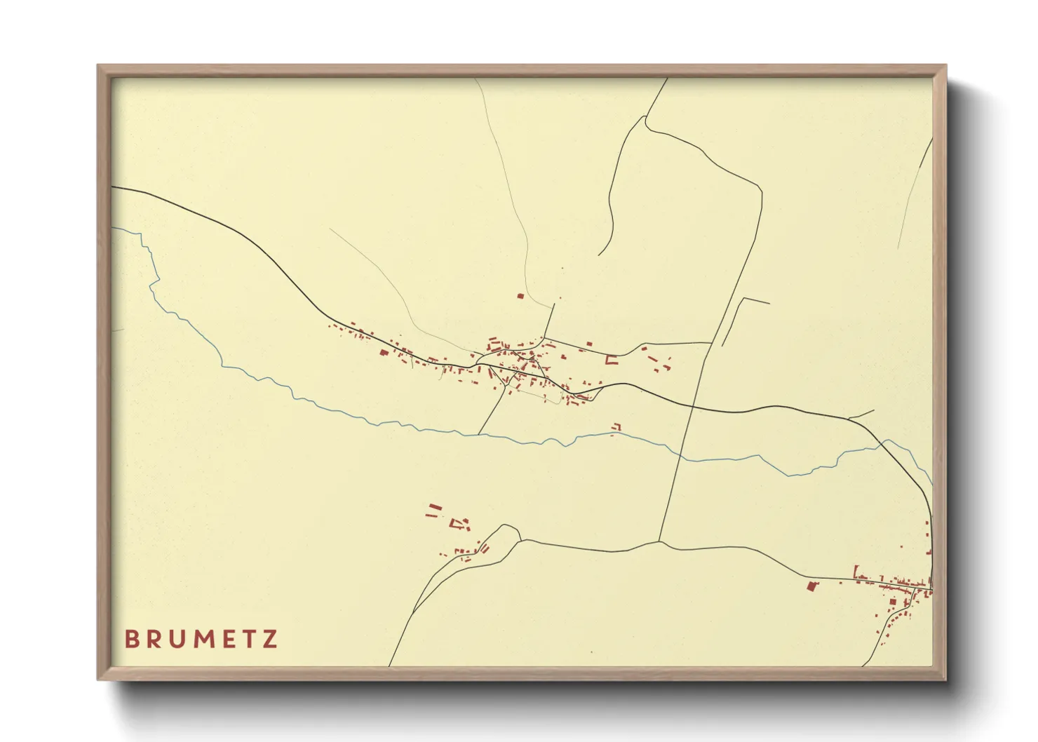 Une affiche de carte sur Brumetz