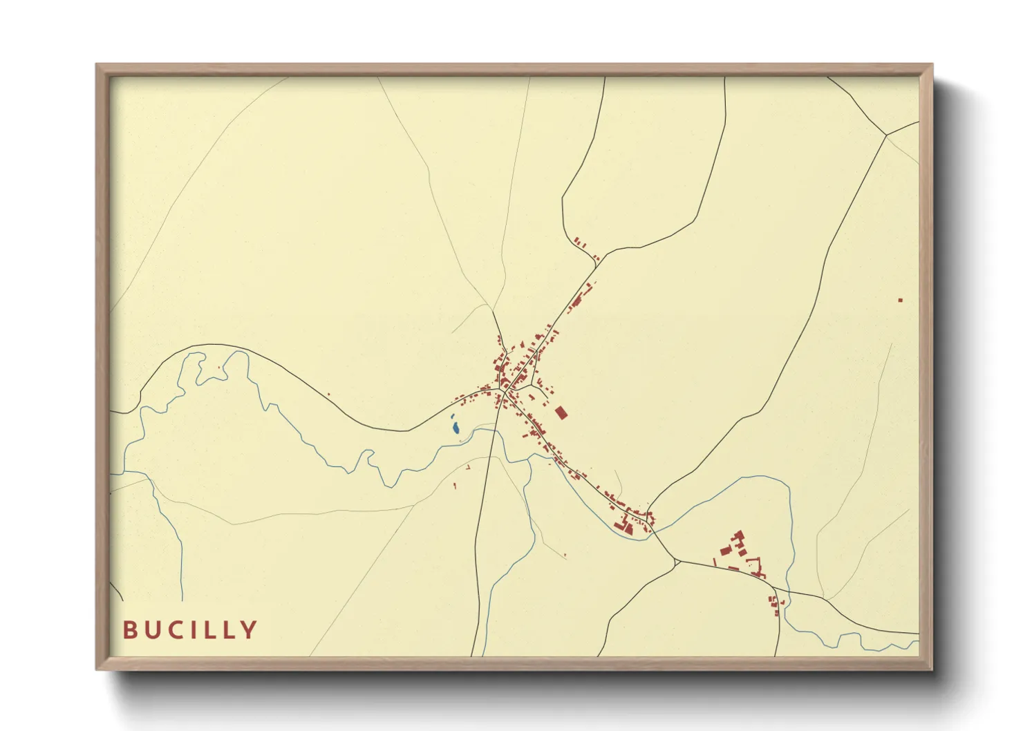 Une affiche de carte sur Bucilly