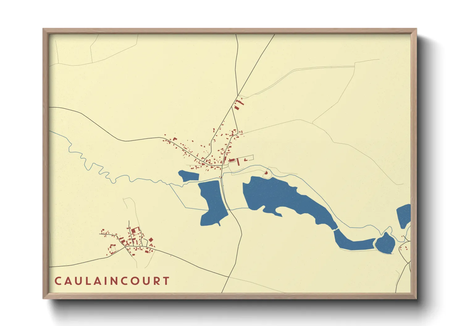 Une affiche de carte sur Caulaincourt