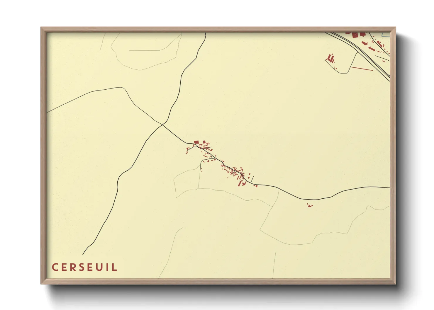 Une affiche de carte sur Cerseuil