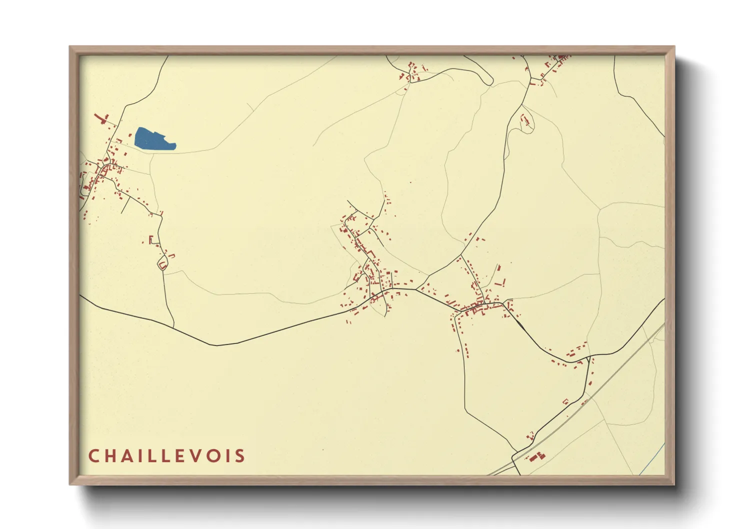 Une affiche de carte sur Chaillevois