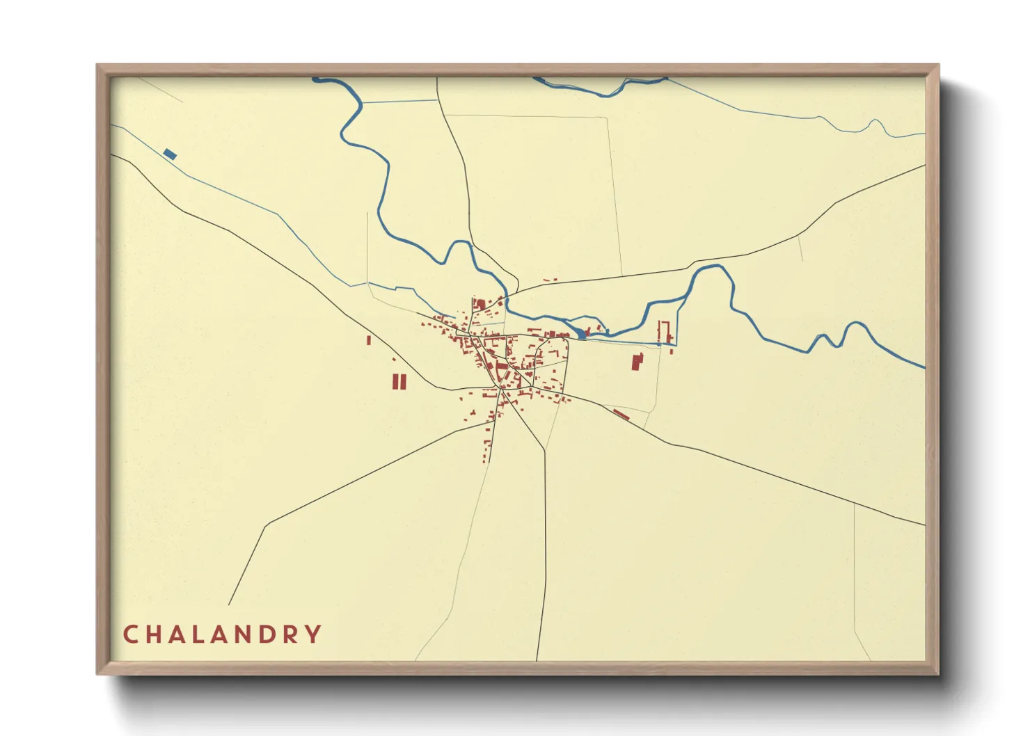 Une affiche de carte sur Chalandry