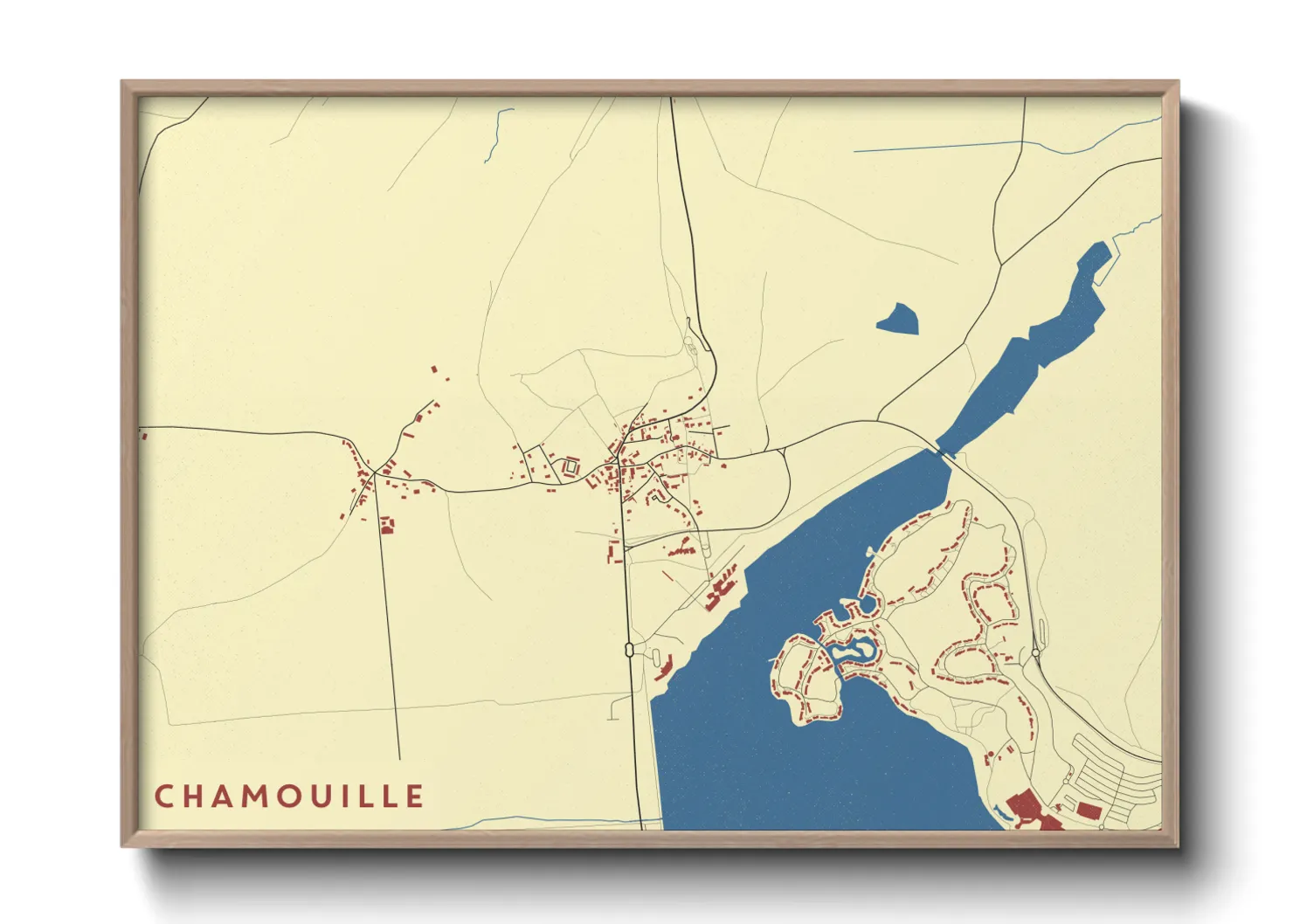 Une affiche de carte sur Chamouille