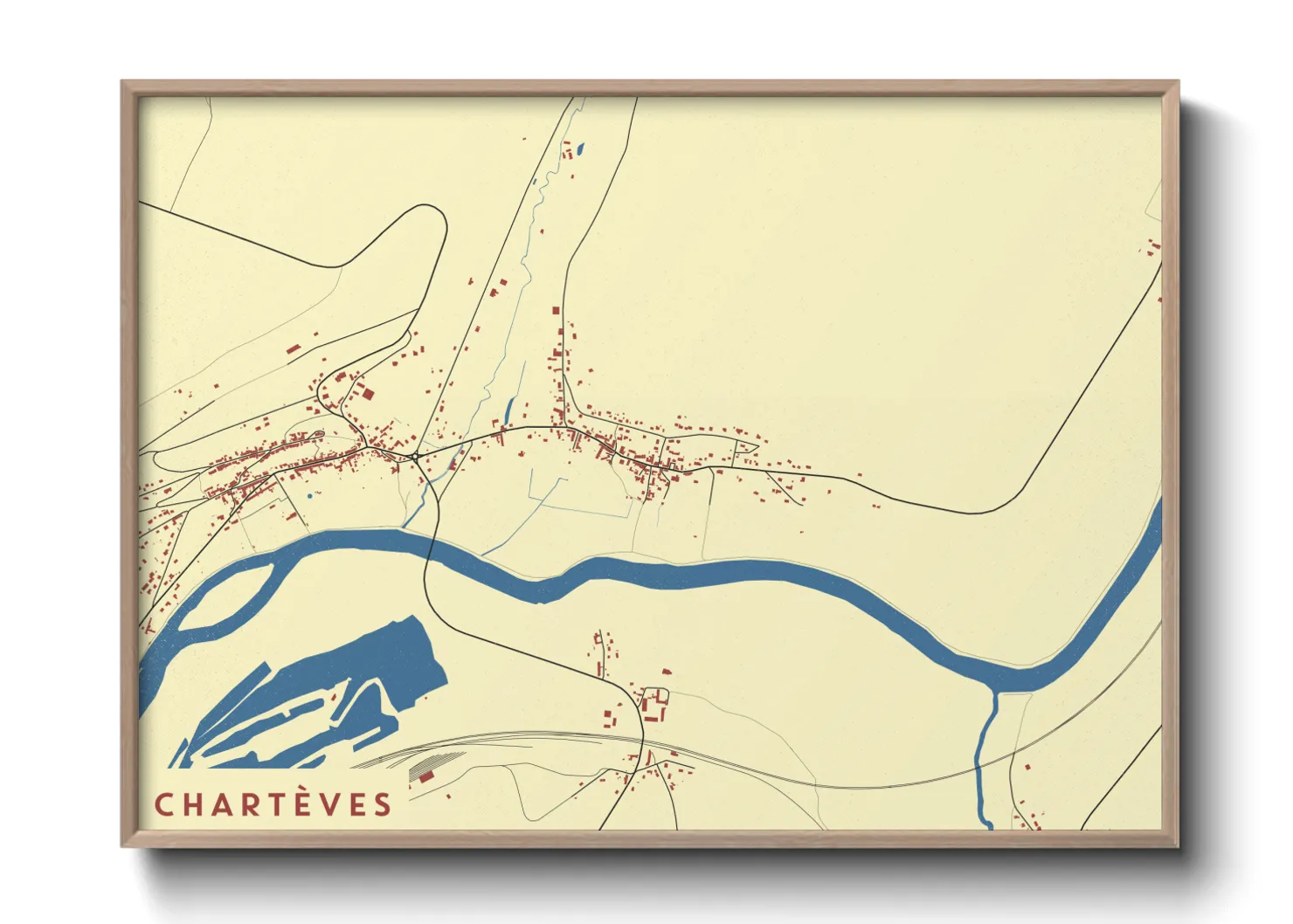 Une affiche de carte sur Chartèves