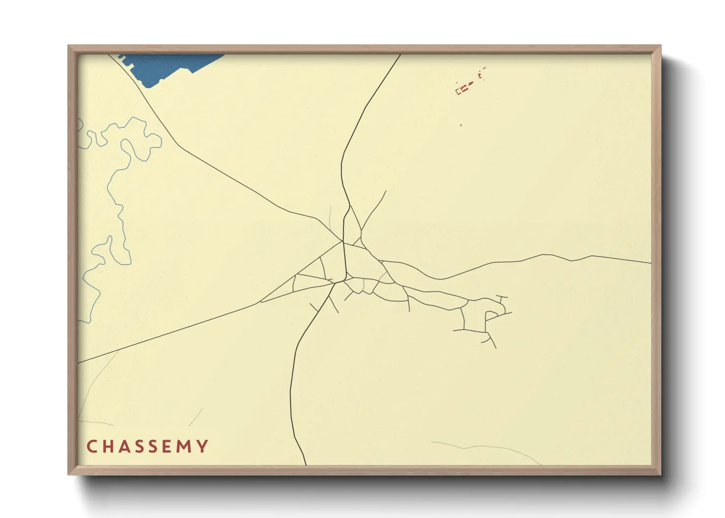 Une affiche de carte sur Chassemy