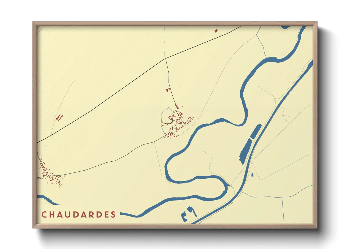 Une affiche de carte sur Chaudardes