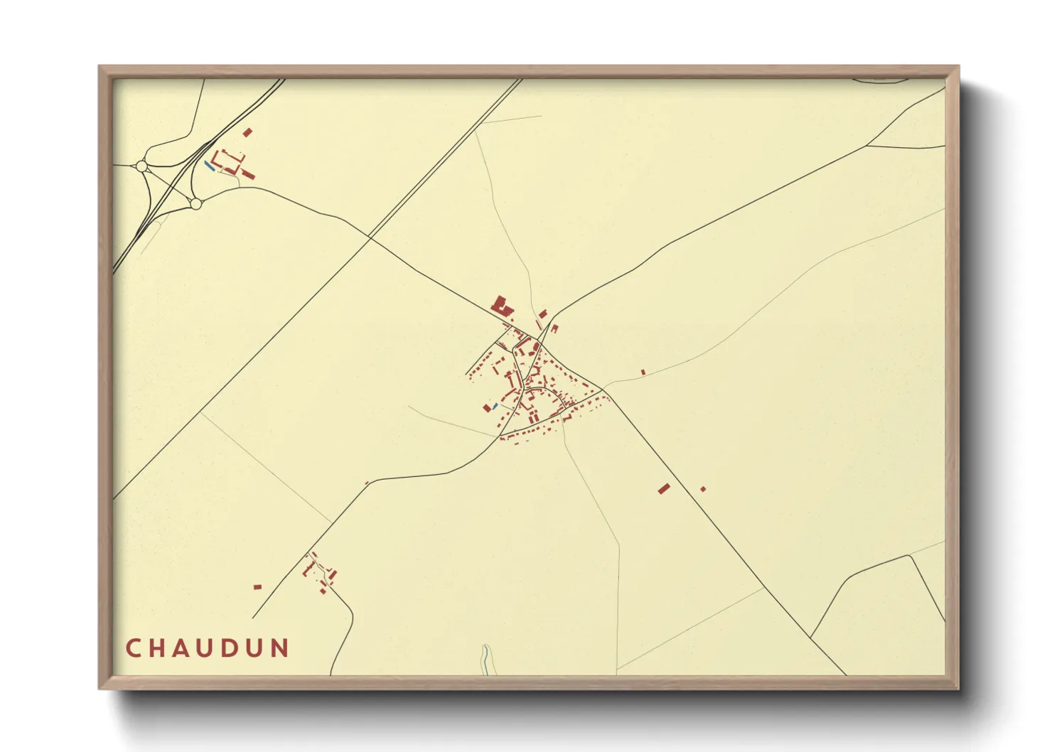 Une affiche de carte sur Chaudun