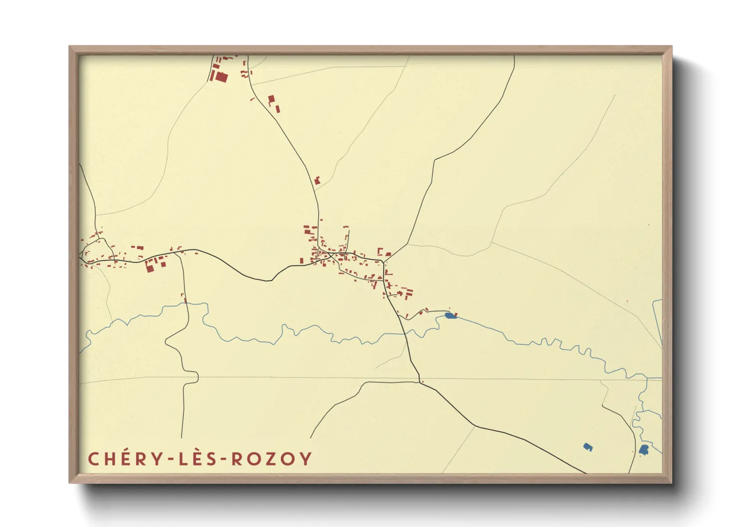 Une affiche de carte sur Chéry-lès-Rozoy