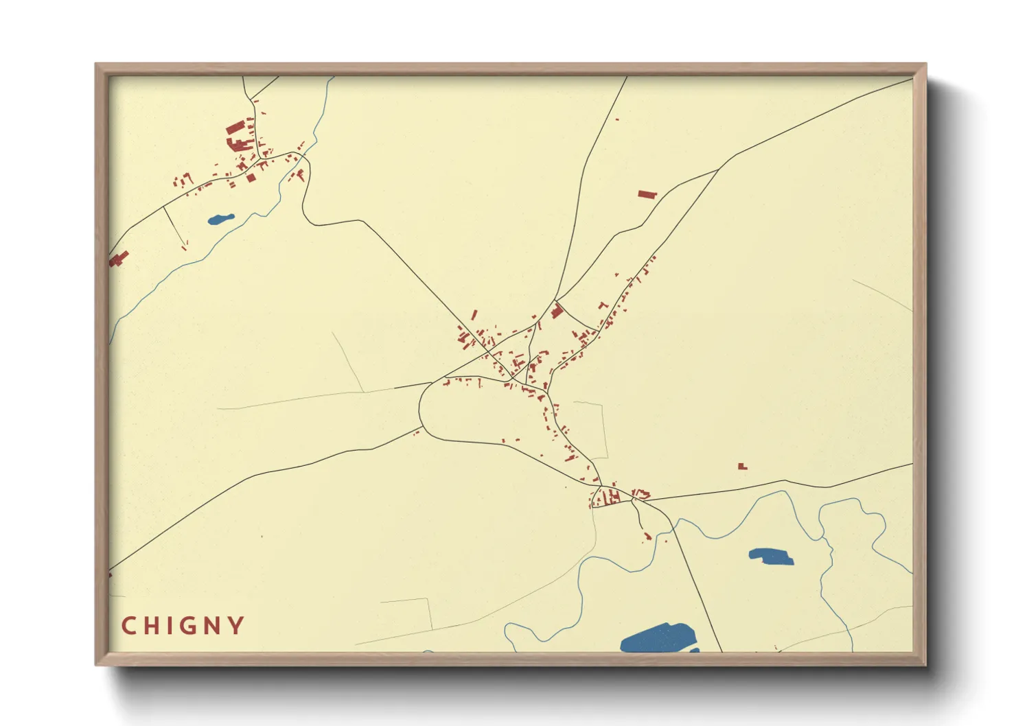 Une affiche de carte sur Chigny