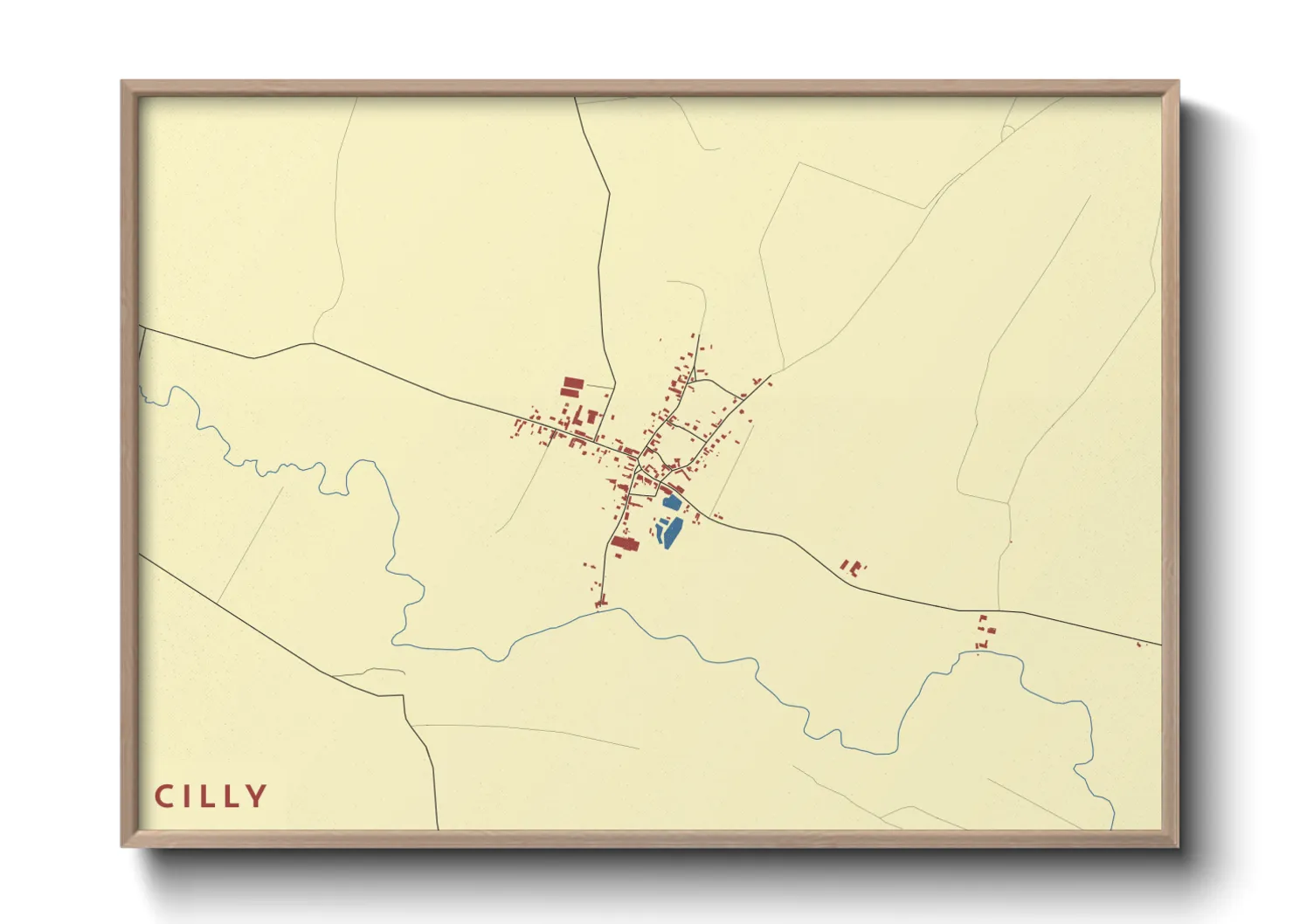 Une affiche de carte sur Cilly