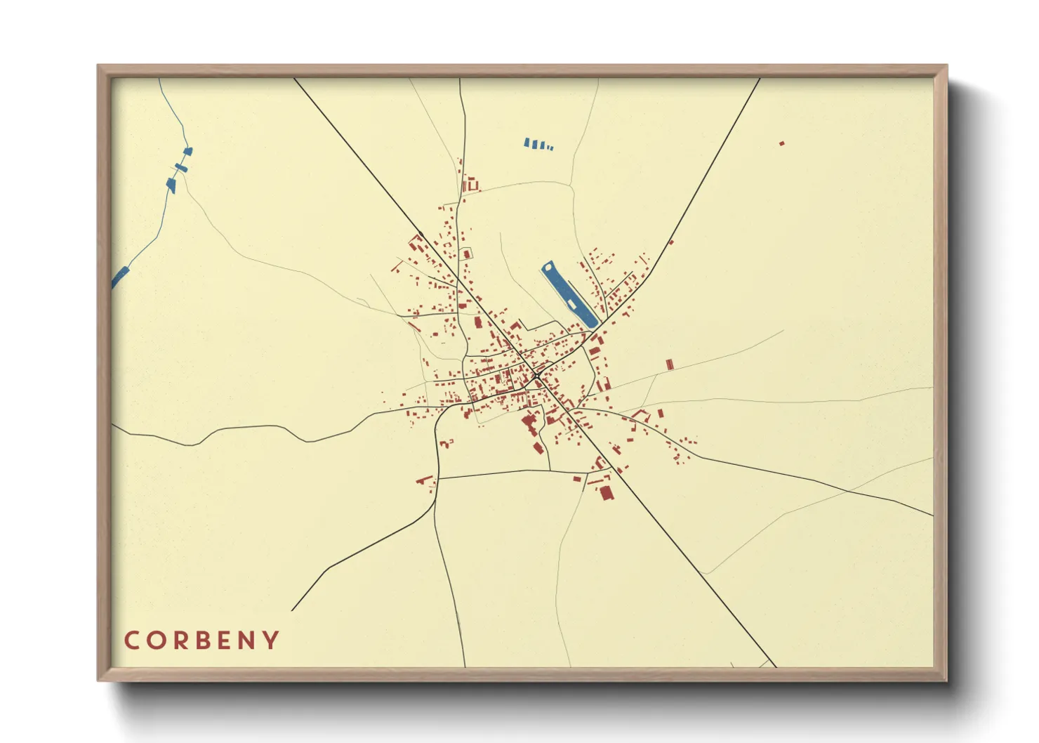 Une affiche de carte sur Corbeny