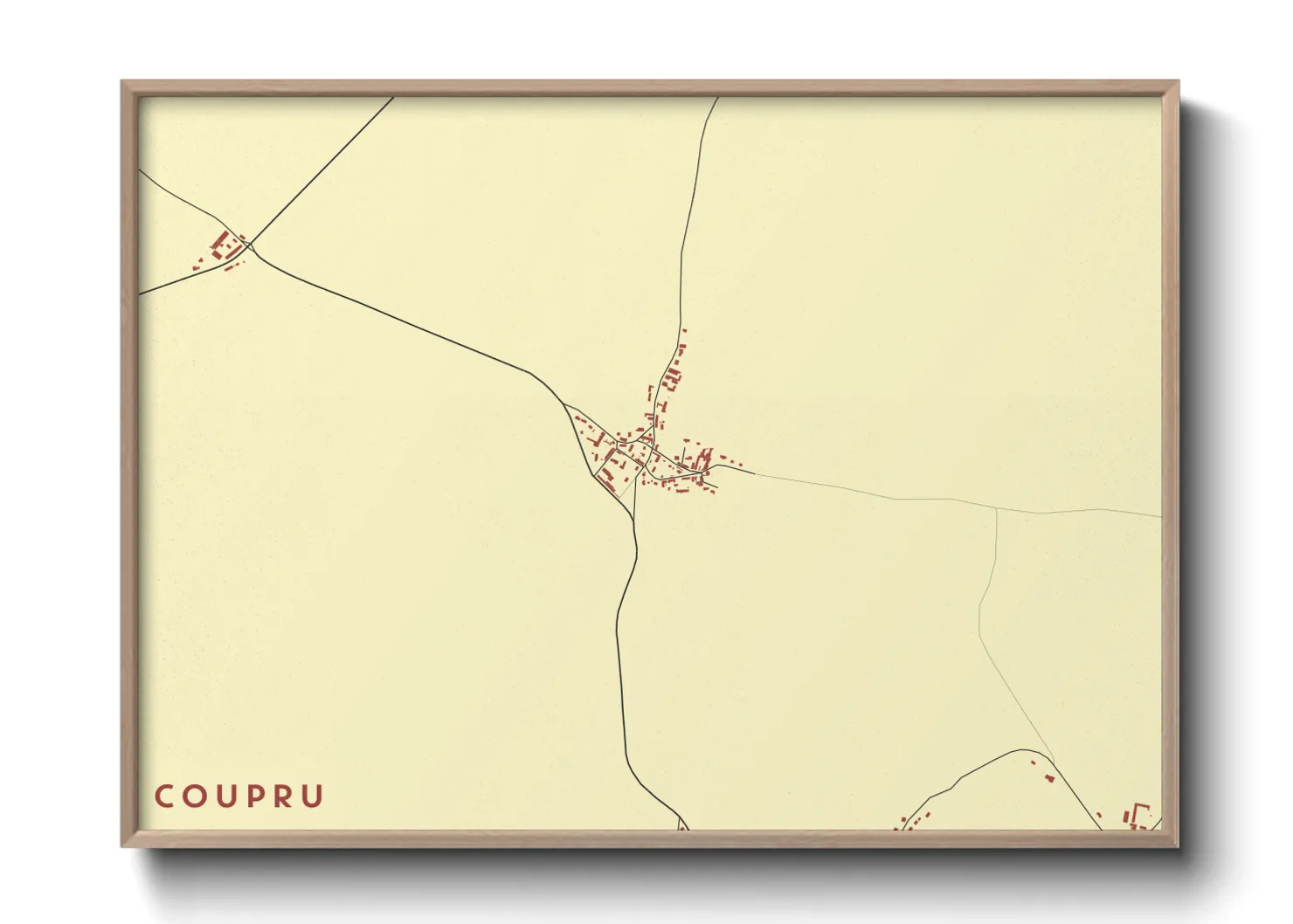 Une affiche de carte sur Coupru