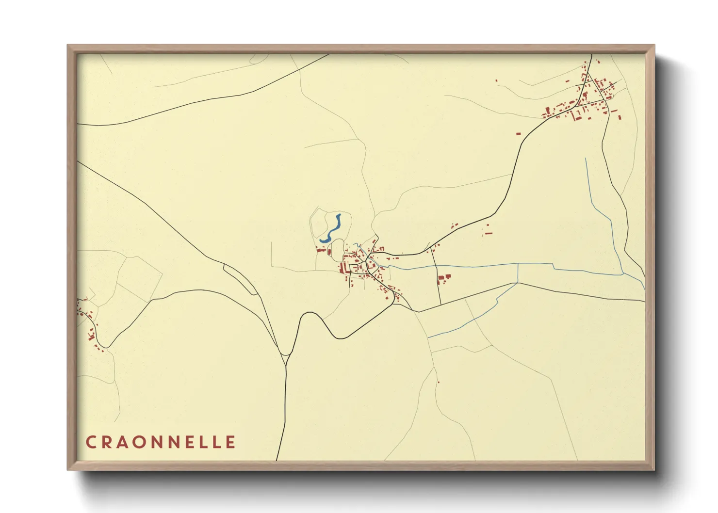 Une affiche de carte sur Craonnelle