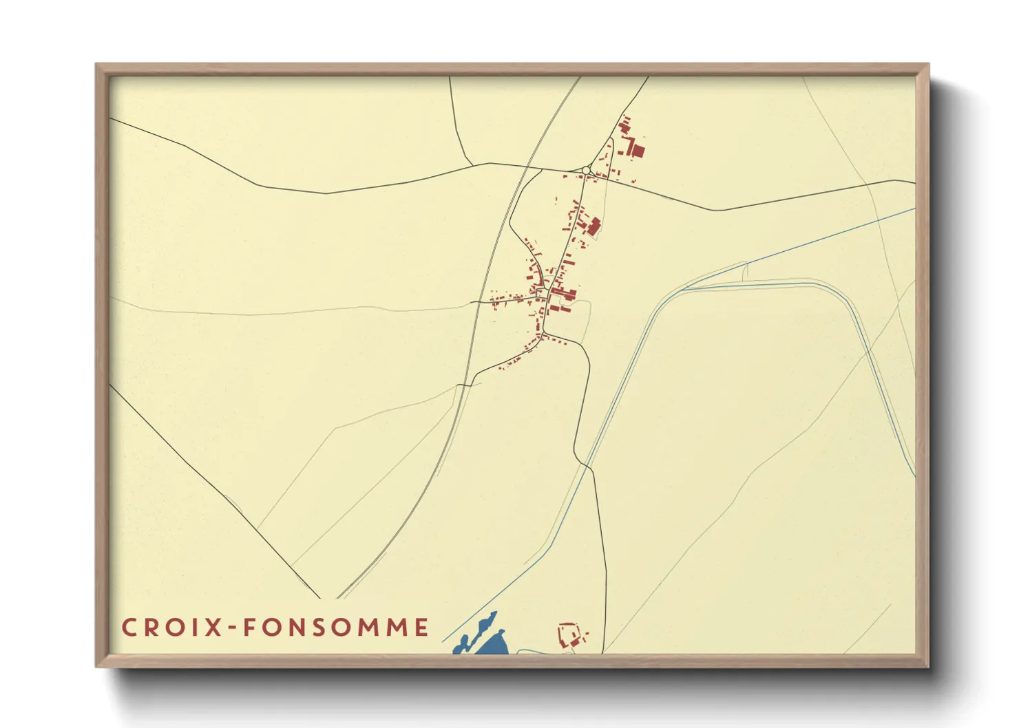 Une affiche de carte sur Croix-Fonsomme