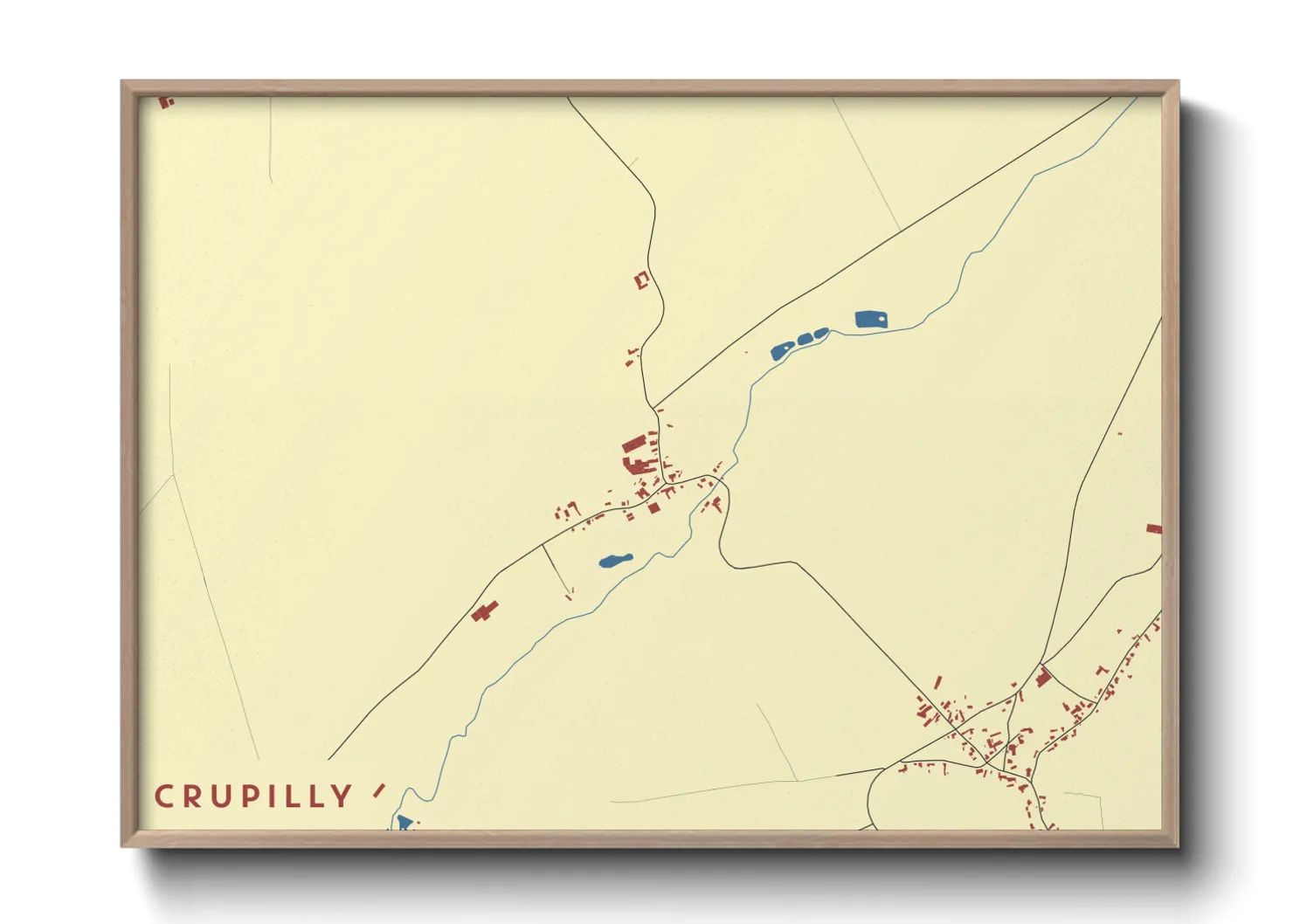Une affiche de carte sur Crupilly