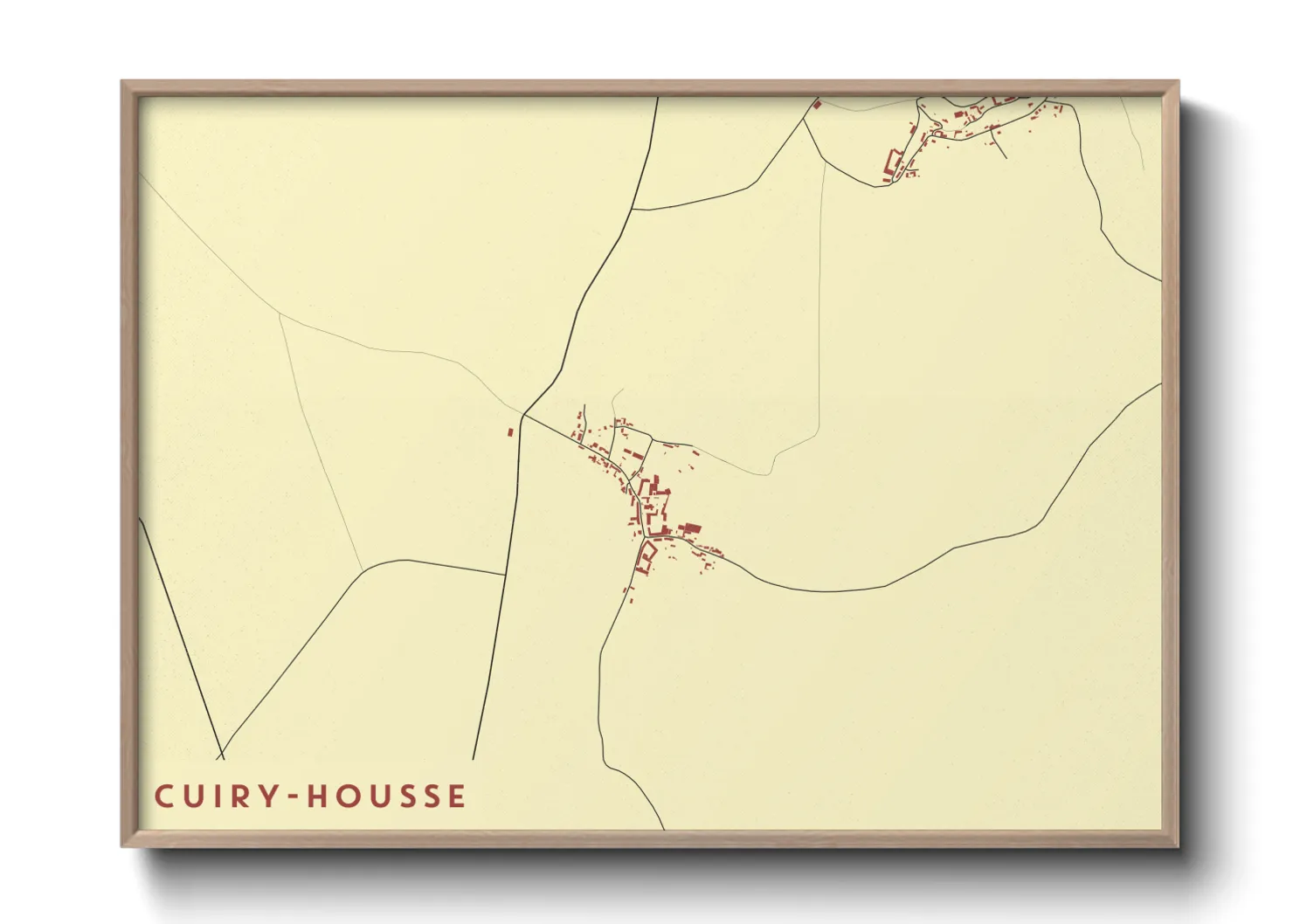 Une affiche de carte sur Cuiry-Housse