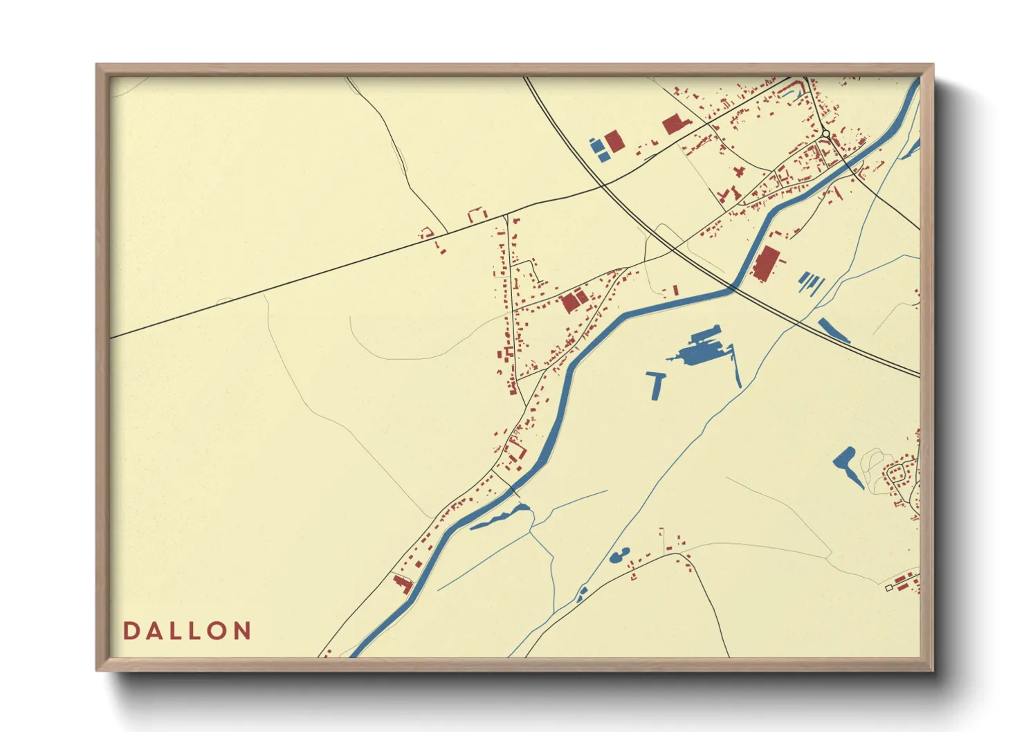 Une affiche de carte sur Dallon