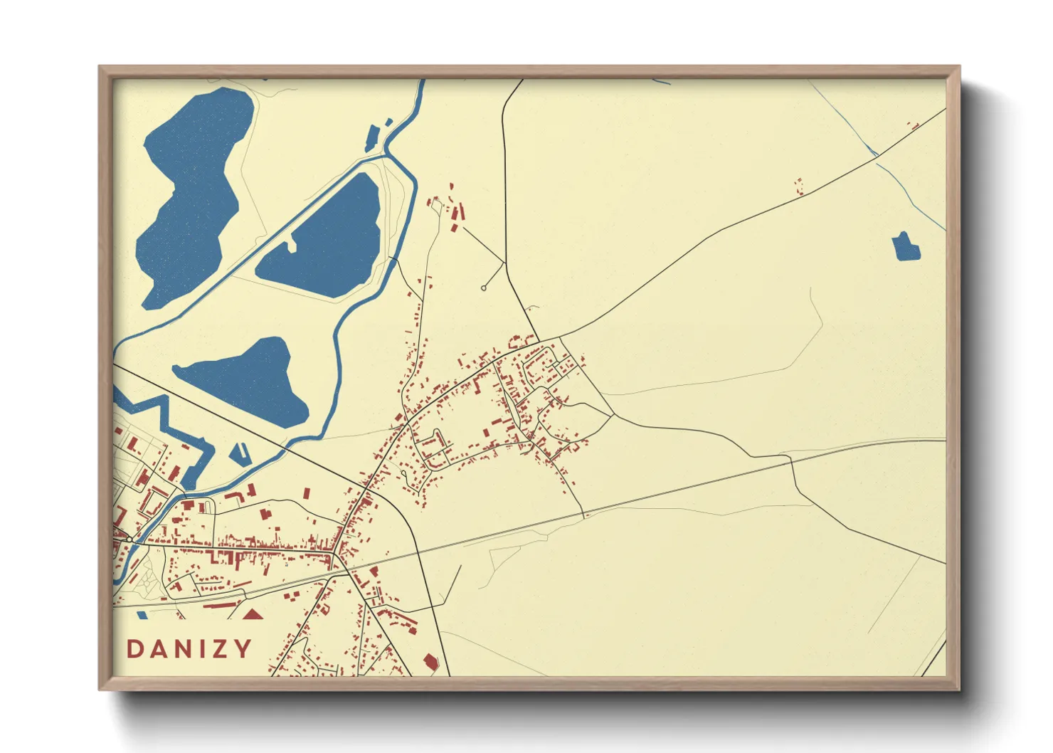 Une affiche de carte sur Danizy