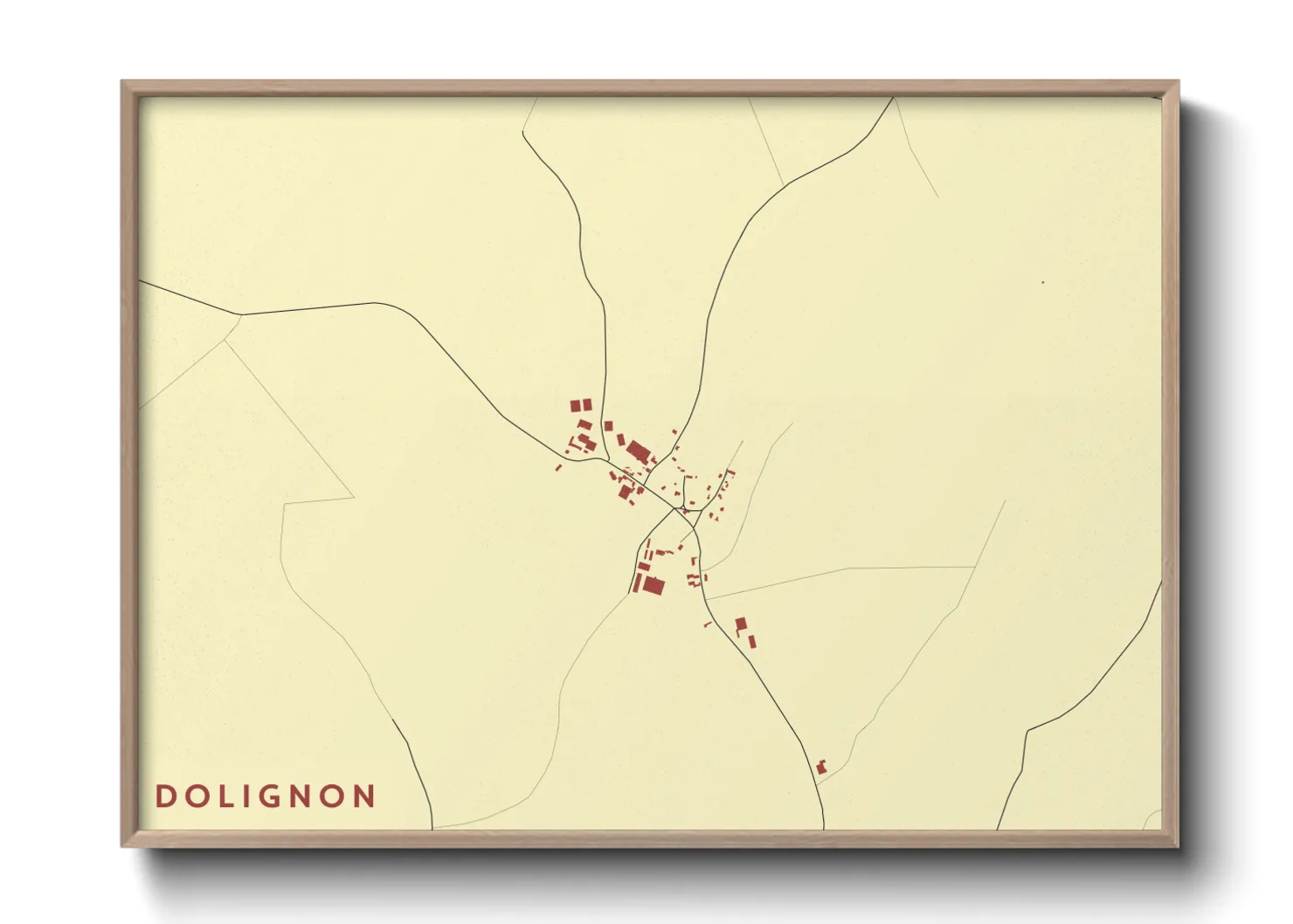 Une affiche de carte sur Dolignon